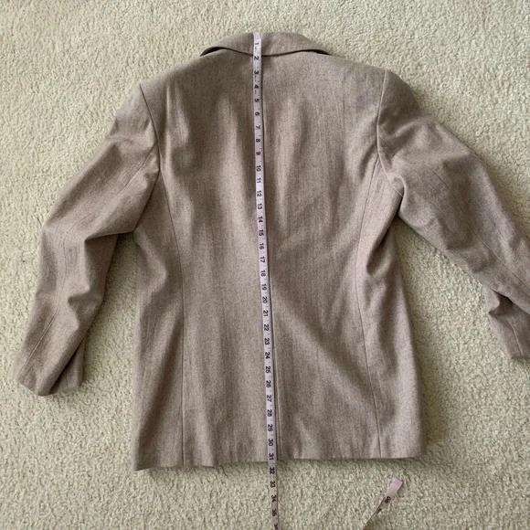 Vintage J.Crew Wool One Button Blazer Oatmeal 10 - Picture 6 of 6